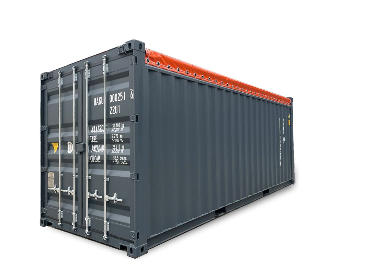 20ft Open Top Original with Removable Header container