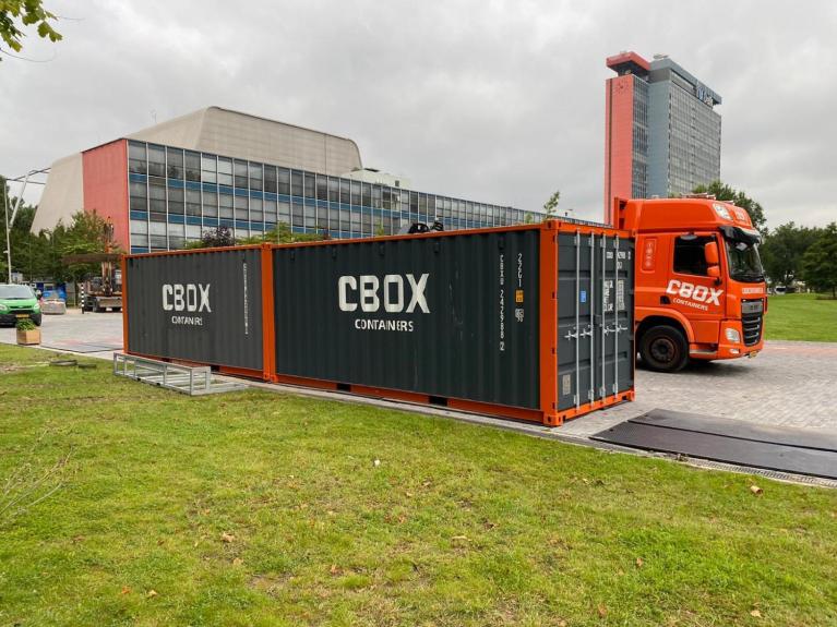 Opslagcontainers staan | TU Delft | CBOX Containers