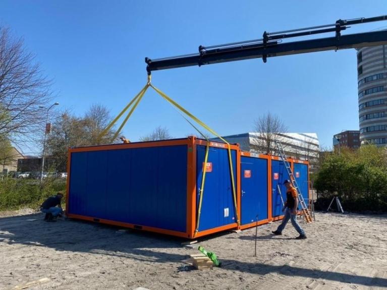 Temporary housing for homeless people | CBOX containers