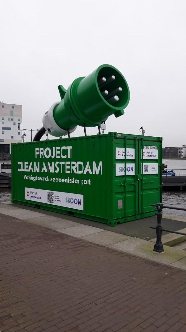 Schone energie in stad en haven Amsterdam door batterij gebouwd in zeecontainer | CBOX Containers